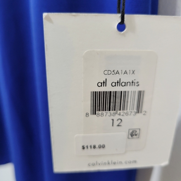 Calvin Klein blue long sleeved dress NWT - Picture 4 of 11